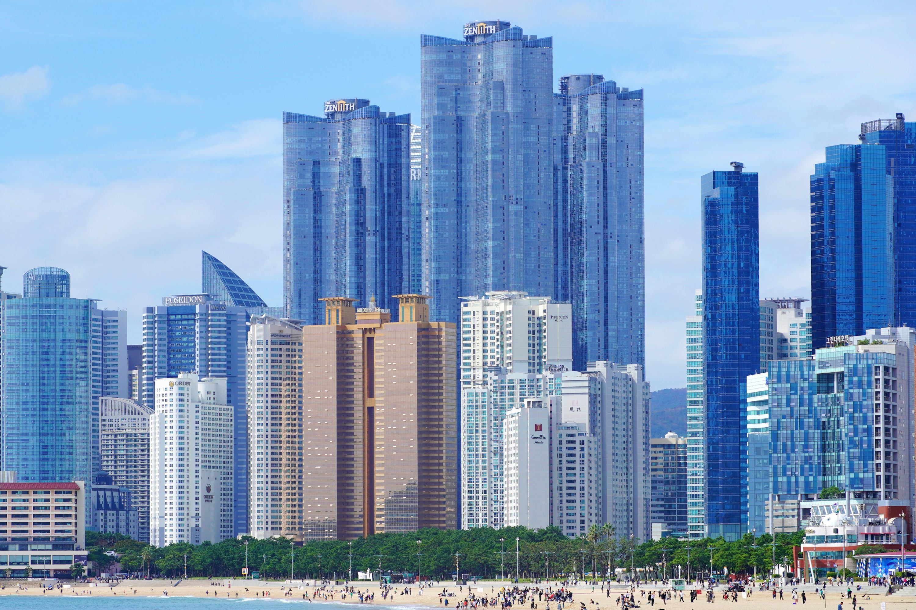 韩国海云台海水浴场风景